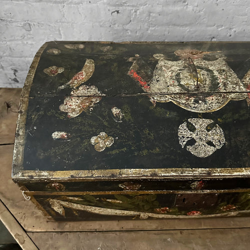 18th Century French Painted Trunk