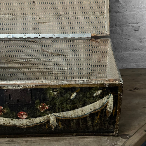 18th Century French Painted Trunk