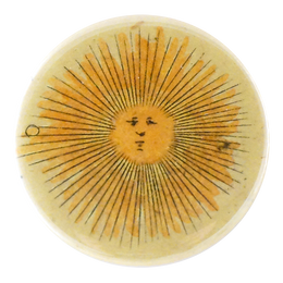 Sun handmade decoupage available in a pocket mirror, magnet, button pin or bottle opener