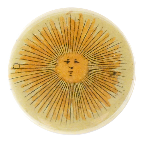 Sun handmade decoupage available in a pocket mirror, magnet, button pin or bottle opener