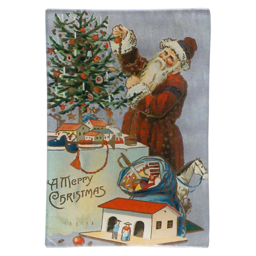 Santa Trimming Tree (with doll house)