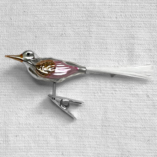 Nostalgic Rose Gold Clip-On Bird Ornament