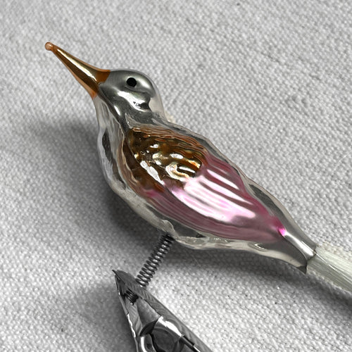 Nostalgic Rose Gold Clip-On Bird Ornament