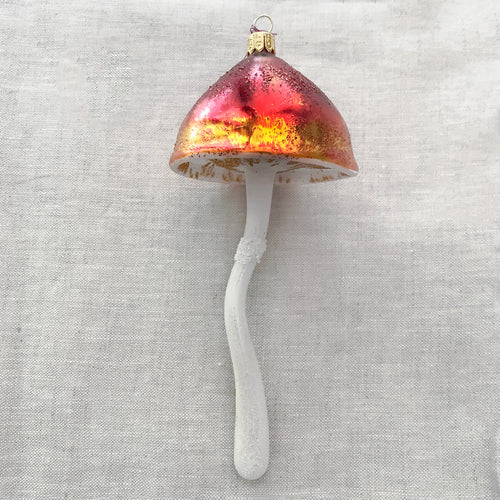 Orange & Red Mushroom Ornament