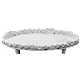 Setsuko Oval Leaf Platter with Feet