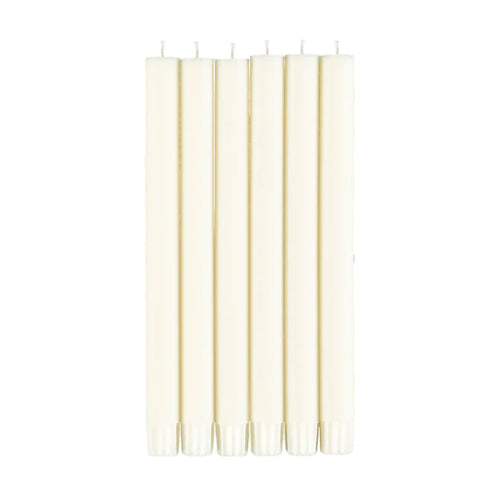 Set of 6 Candles in Pearl White
