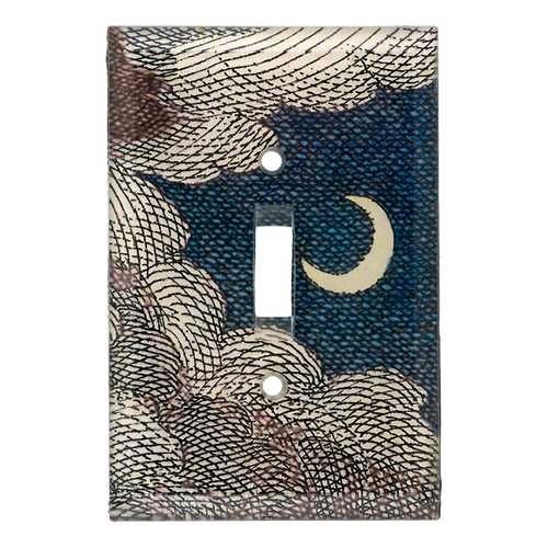 Clouds & Crescent Moon